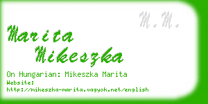 marita mikeszka business card